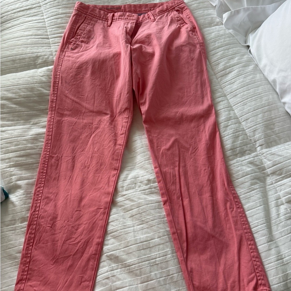 Talbots Coral Relaxed Chino Pants